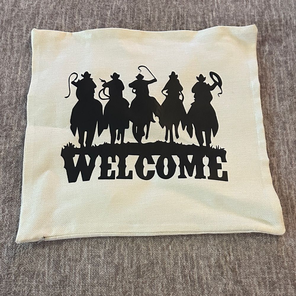 Cowboy Welcome Pillow Cover